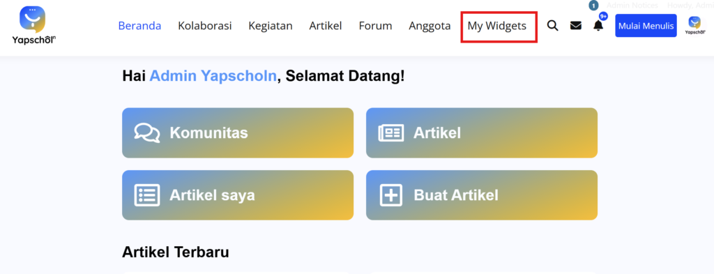 Cara Menambahkan Portfolio dengan Fitur Portfolio Widget di Yapscholn