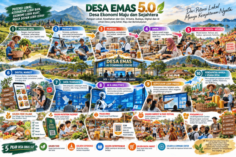DESA EMAS 5.0: Ketika AI, Pangan Lokal, dan Wisata Mengubah Desa Menjadi Mesin Pertumbuhan